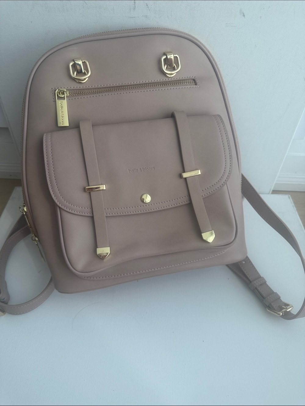 Dusty Blush Leather Backpack